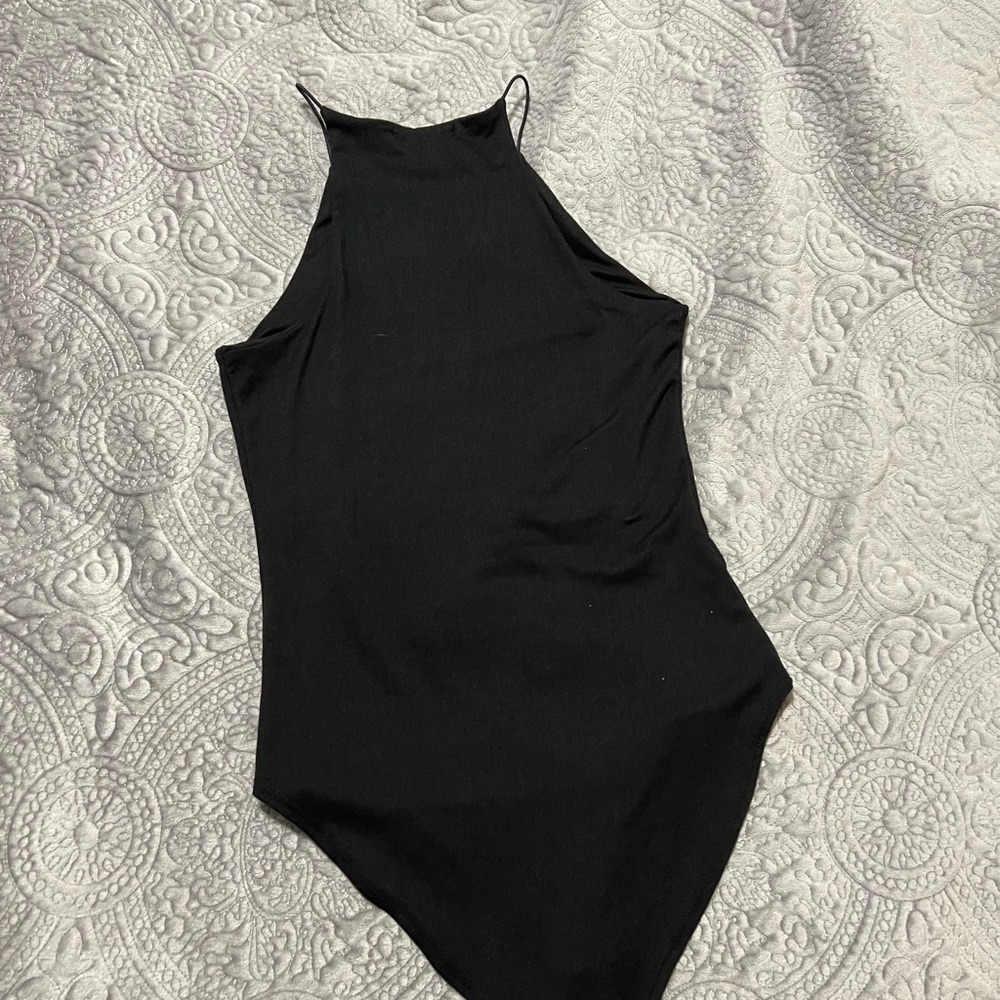 Black Sleeveless Bodysuit